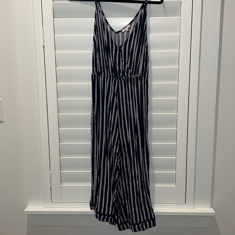 Striped Navy White Jumpsuit